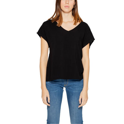 Jacqueline De Yong Sorte Viskose Toppe &amp; T-shirt