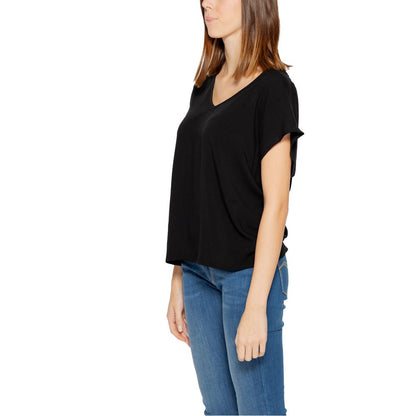 Jacqueline De Yong Sorte Viskose Toppe &amp; T-shirt