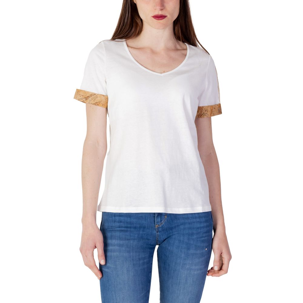 Alviero Martini Prima Classe Cream Bomuld Toppe &amp; T-shirt