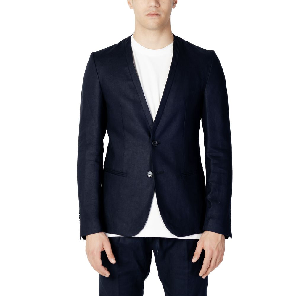 Antony Morato blå linned blazer