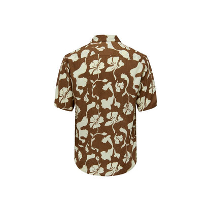 Only &amp; Sons Brun Viskose Skjorte
