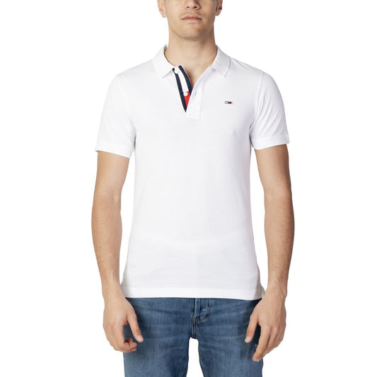 Tommy Hilfiger Jeans Hvid bomulds poloshirt