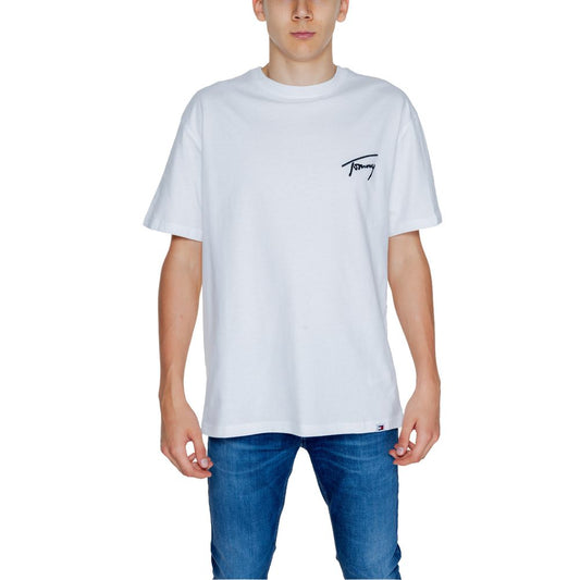 Tommy Hilfiger Jeans Hvid T-shirt i bomuld