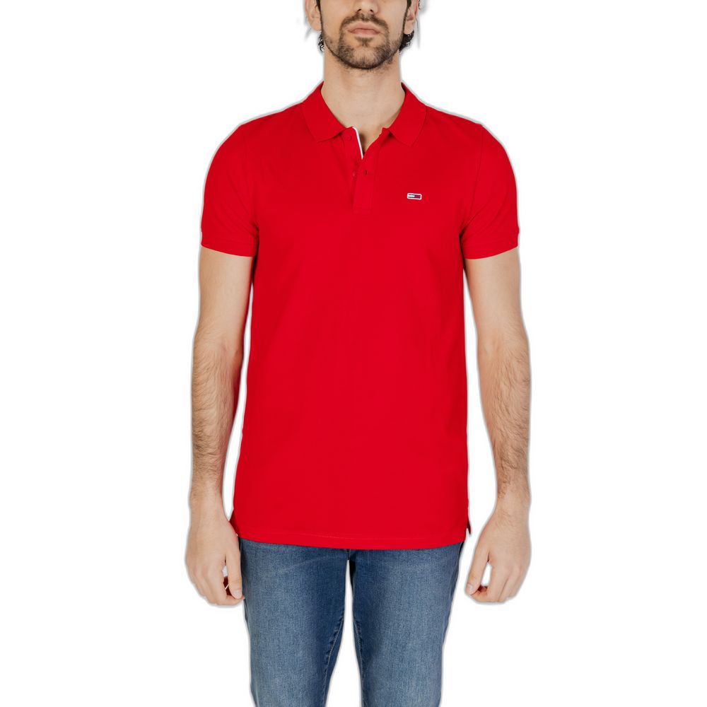 Tommy Hilfiger jeans rød bomuld poloshirt