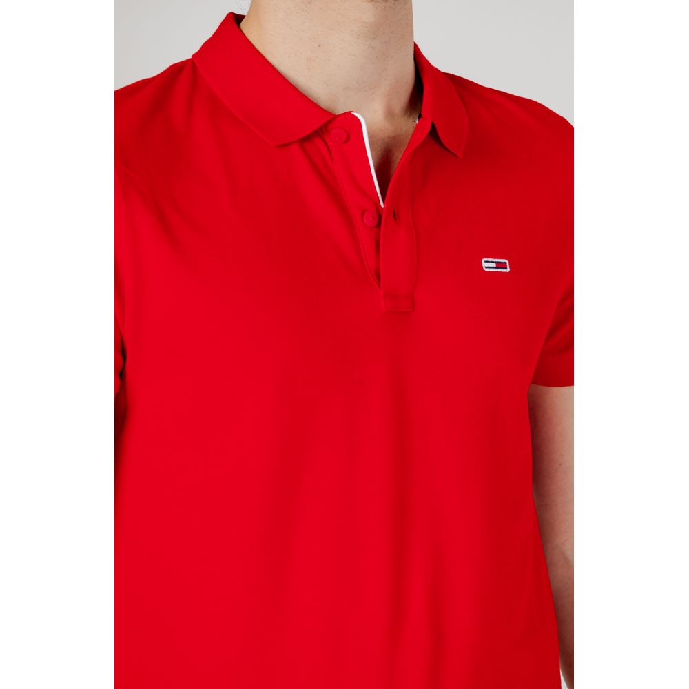 Tommy Hilfiger jeans rød bomuld poloshirt