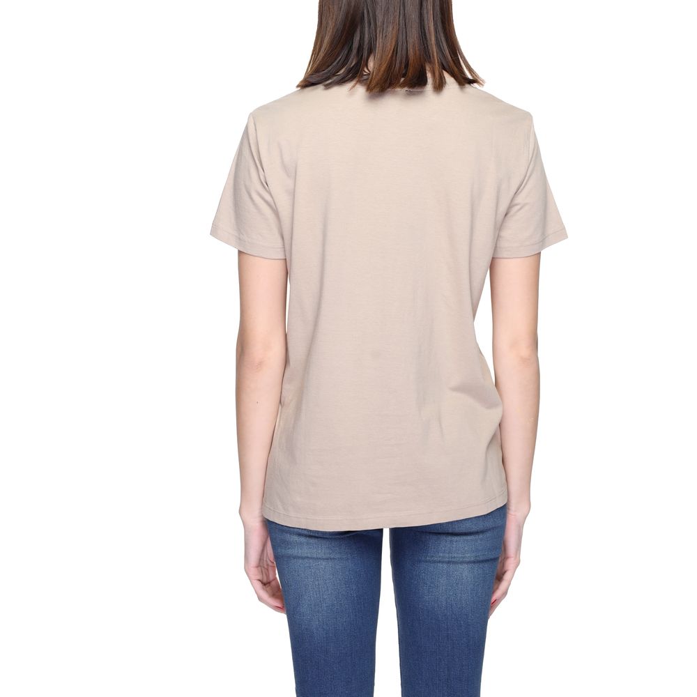 Blauer Beige Bomuld Toppe &amp; T-shirt