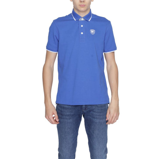 Blauer blå bomuld poloshirt