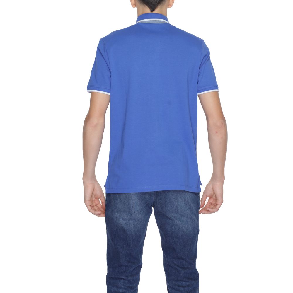 Blauer blå bomuld poloshirt