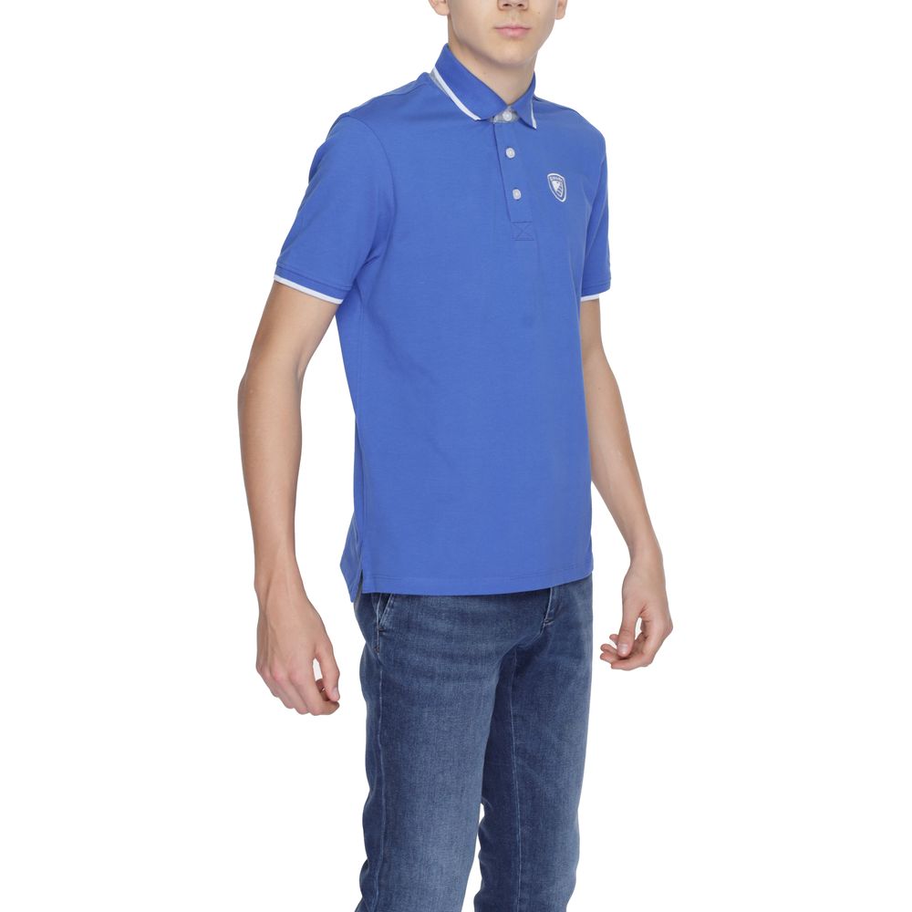 Blauer blå bomuld poloshirt