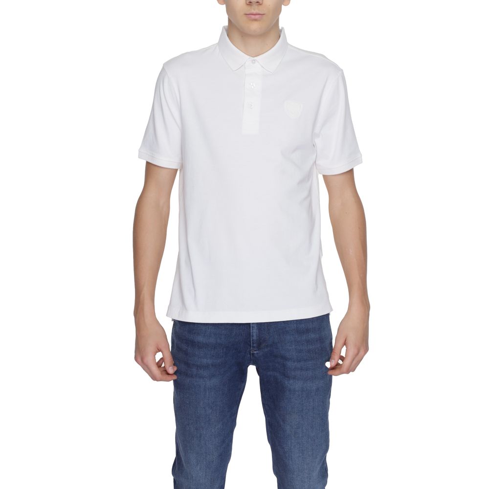 Blauer Cream Bomuld Polo Shirt