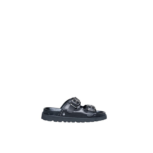 Cult sort læder sandal