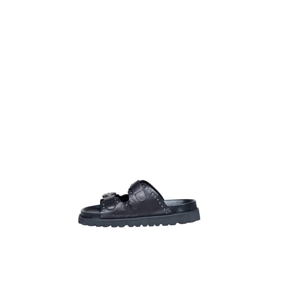 Cult sort læder sandal