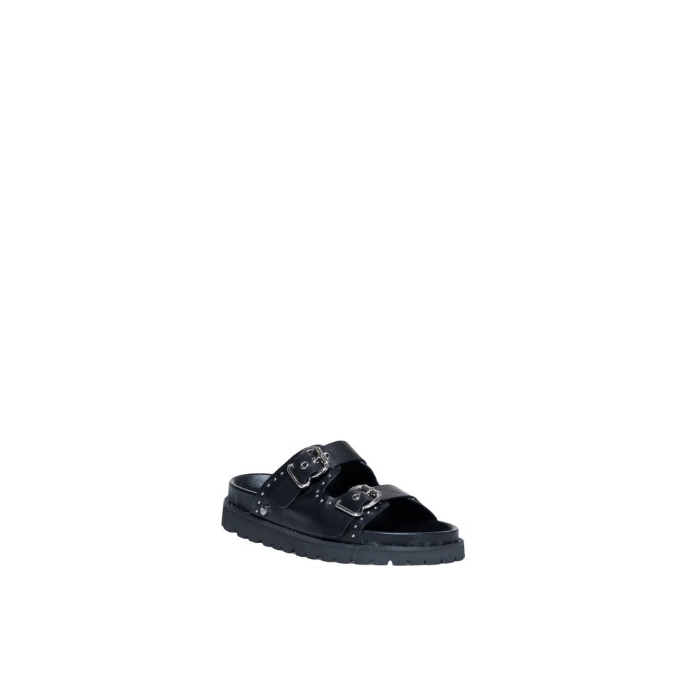 Cult sort læder sandal