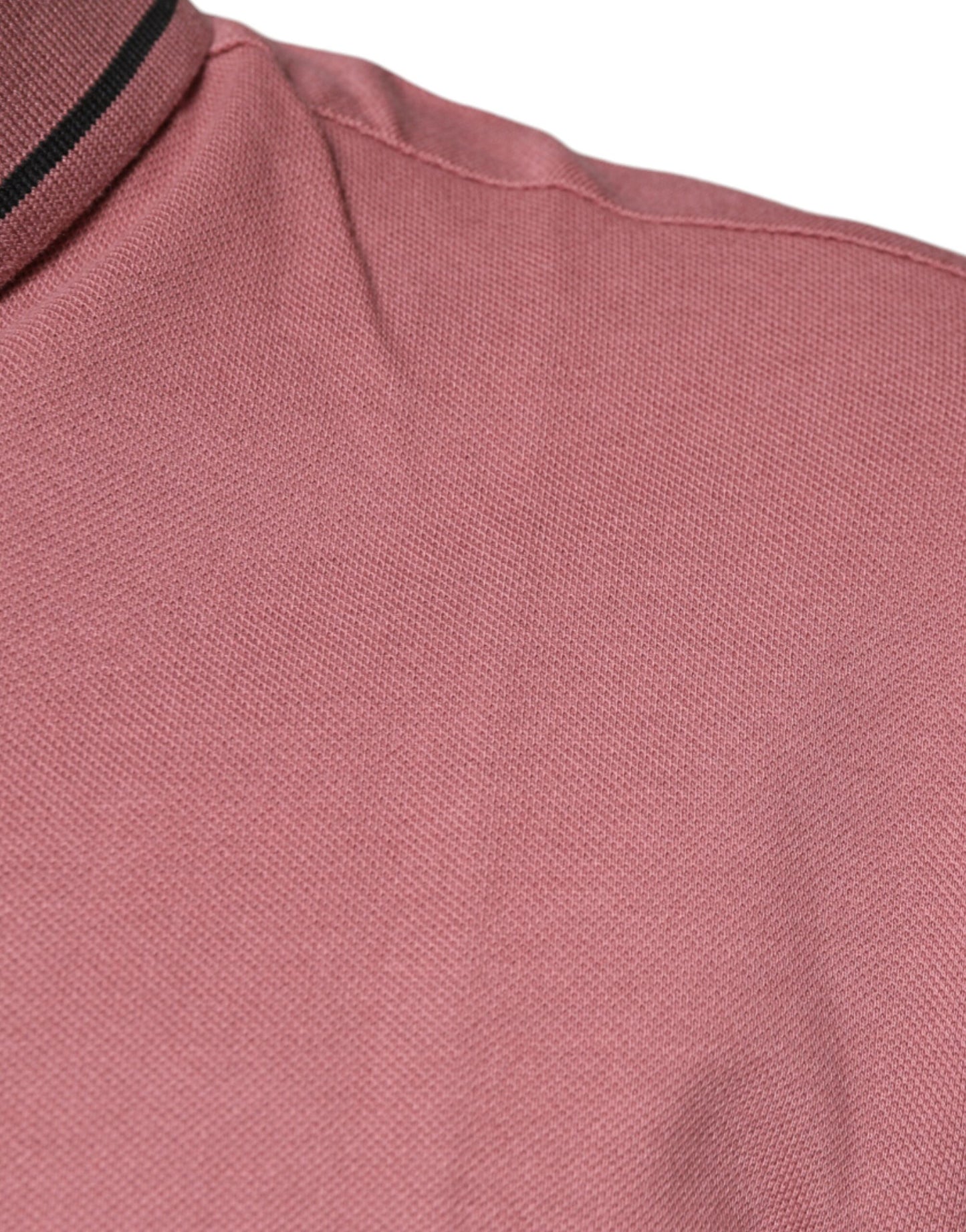 Dolce &amp; Gabbana pink krone broderet polo-t-shirt med krave