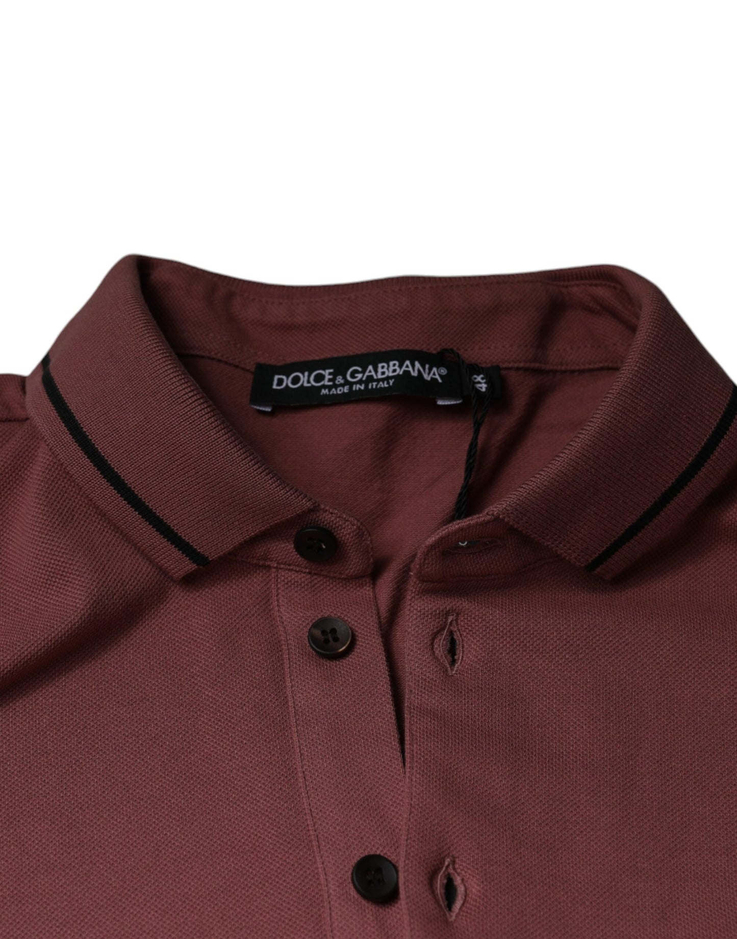 Dolce &amp; Gabbana pink krone broderet polo-t-shirt med krave