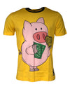 Dolce & Gabbana Yellow 2019 Year Of The Pig T-shirt med korte ærmer