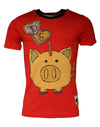 Dolce & Gabbana Red 2019 Year Of The Pig kortærmet T-shirt