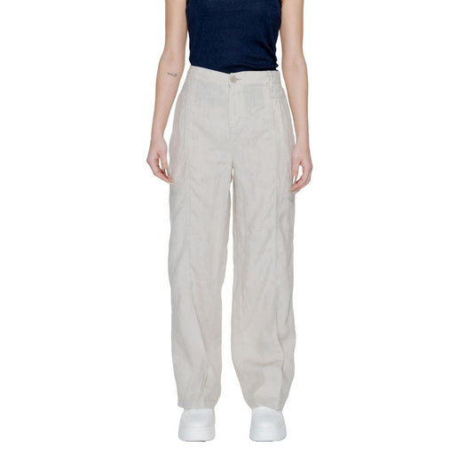 Street One Beige Hørjeans &amp; Bukser