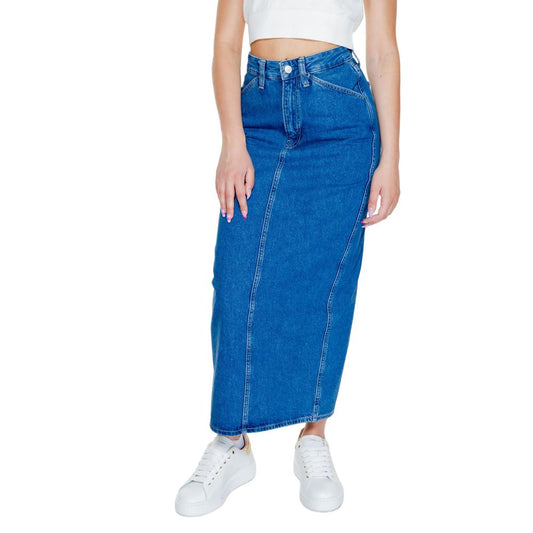 Calvin Klein Jeans Blå Bomuldsnederdel
