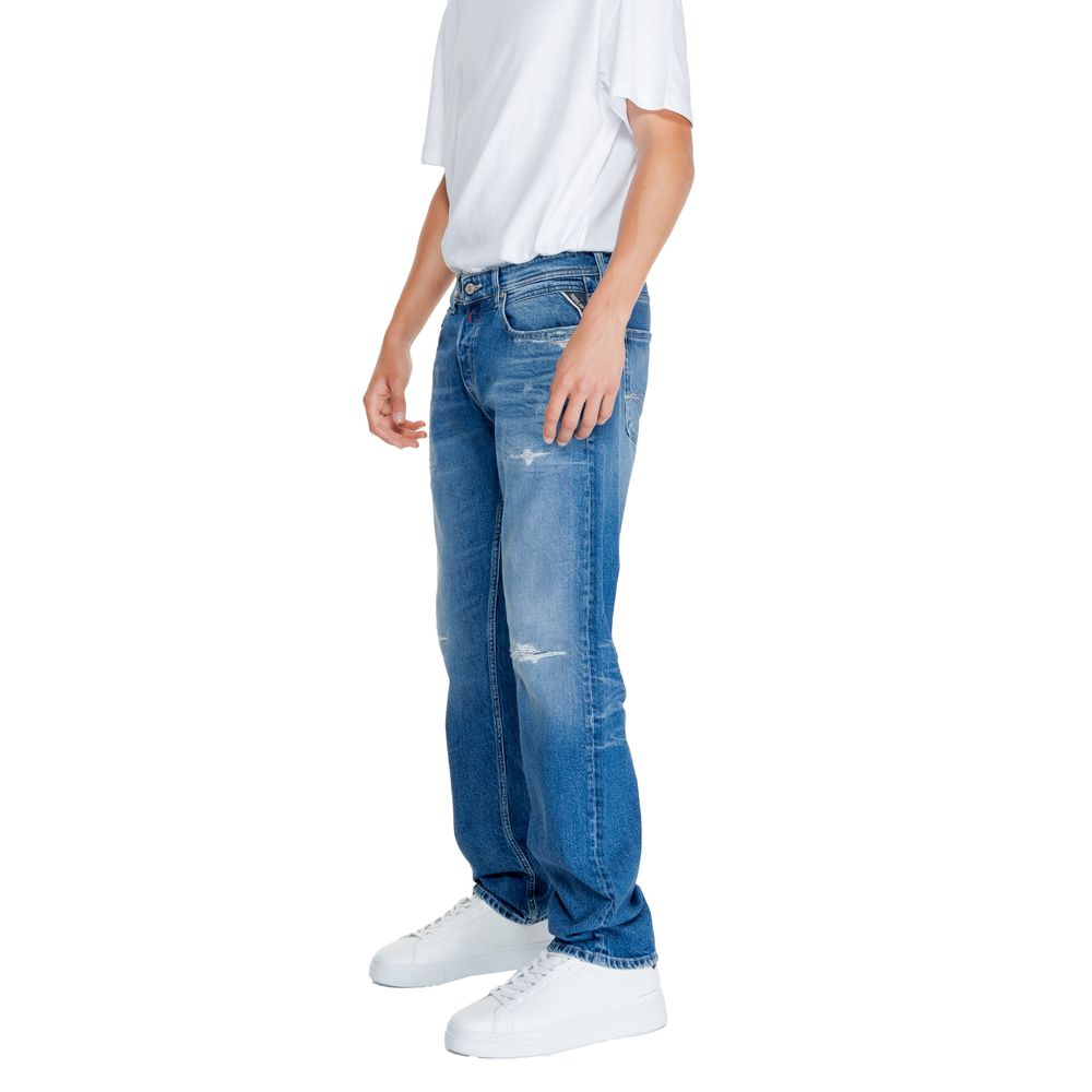 Replay Blue Cotton Jeans &amp; Pant