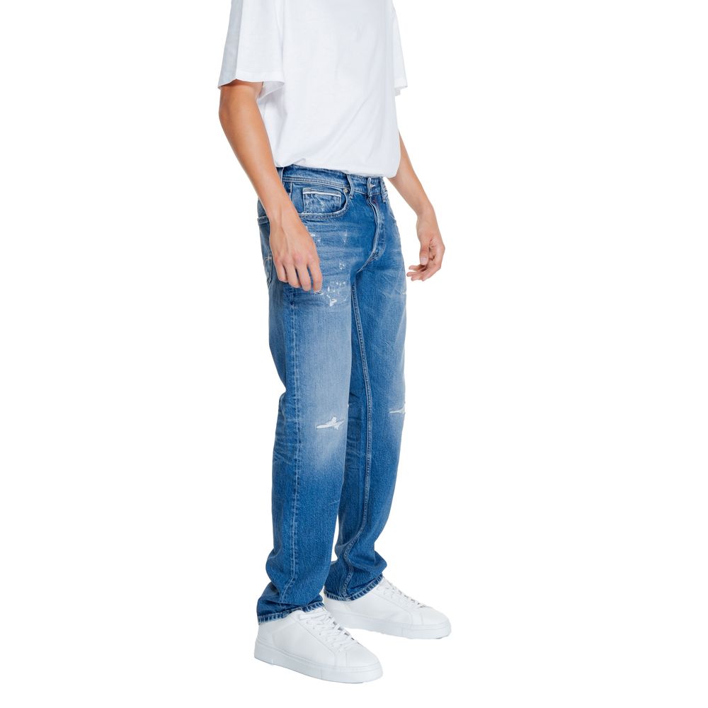 Replay Blue Cotton Jeans &amp; Pant