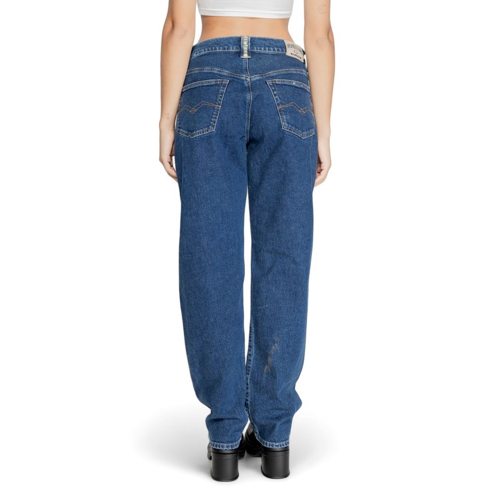 Replay Blue Cotton Jeans &amp; Pant