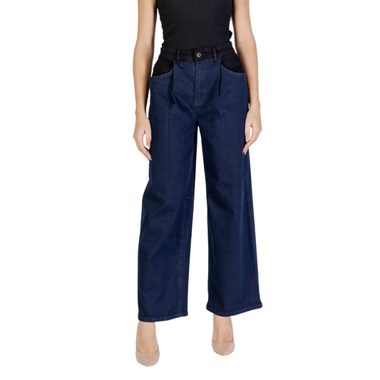 ICHI Blå Bomuld Jeans &amp; Bukser