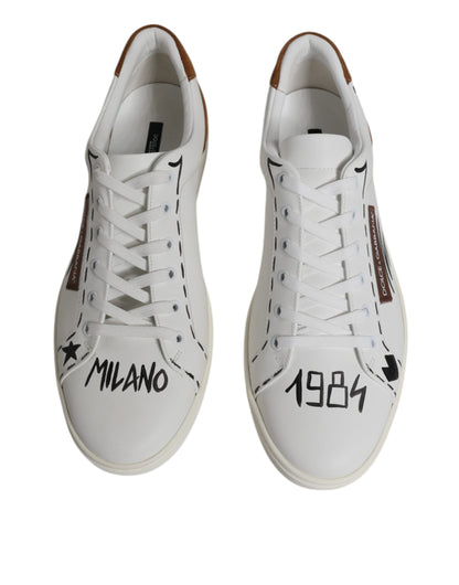 Dolce &amp; Gabbana Hvide Brune London Lave Sneakers Herresko