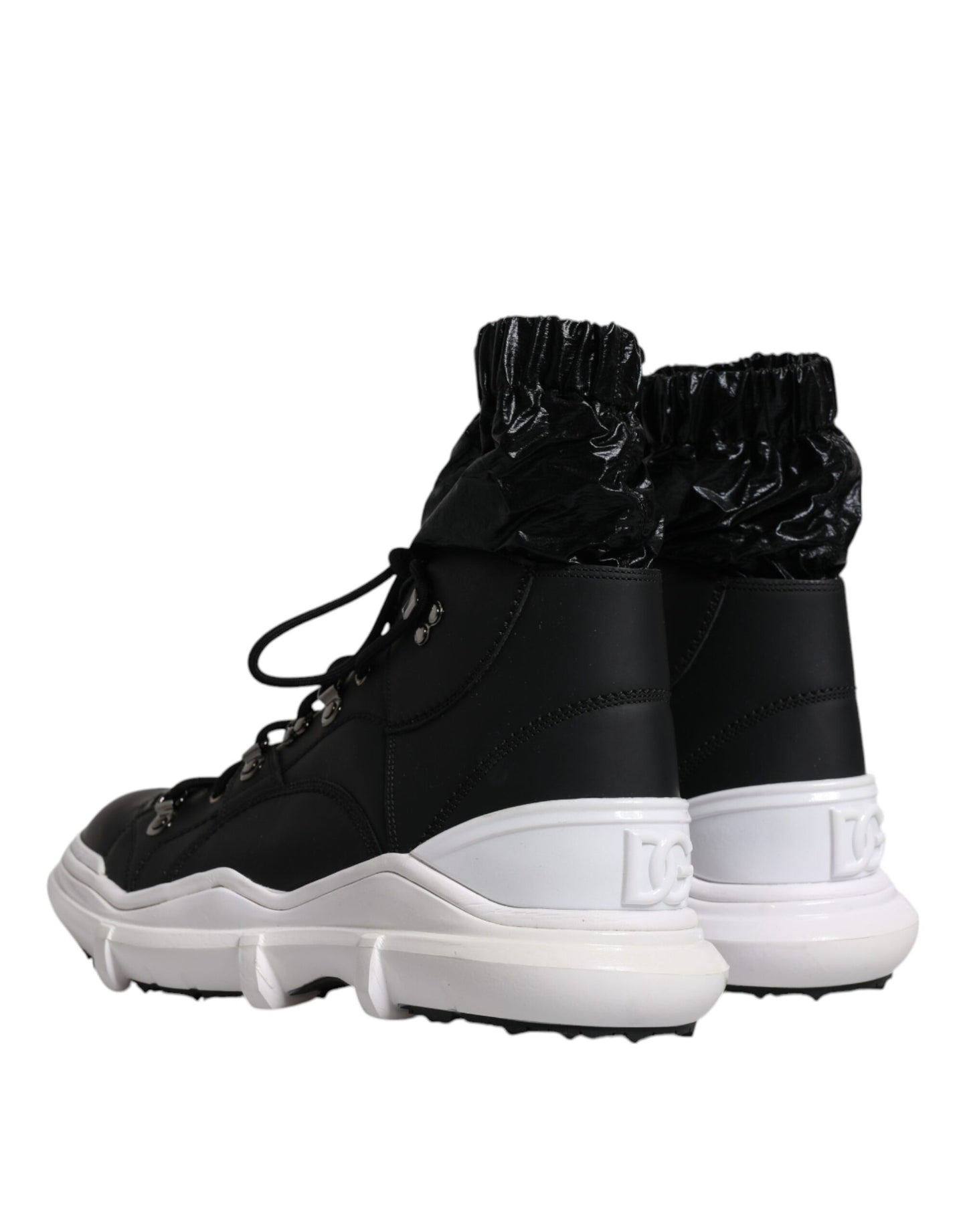 Dolce &amp; Gabbana Sort Nylon Galileo High Top Sneakers Sko