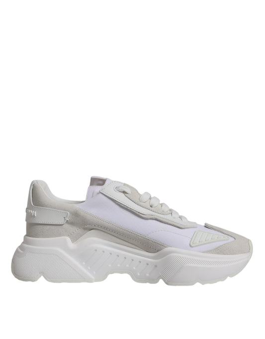 Dolce &amp; Gabbana White Læder Daymaster Low Top Sneakers Sko