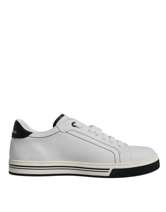 Dolce &amp; Gabbana hvid læder lav top herre sneakers sko