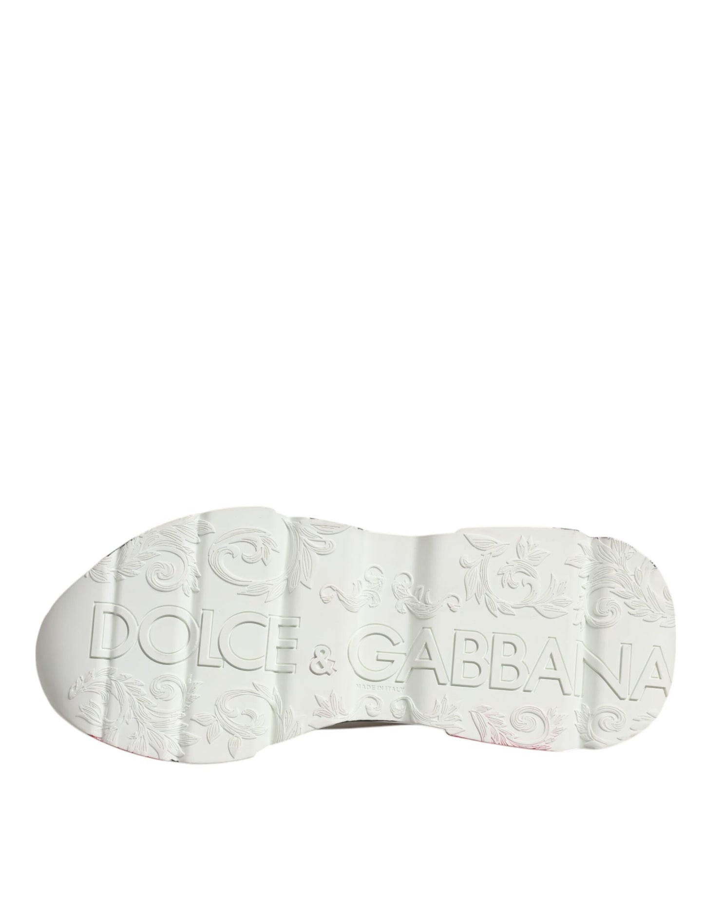 Dolce &amp; Gabbana White Daymaster håndmalede sneakerssko