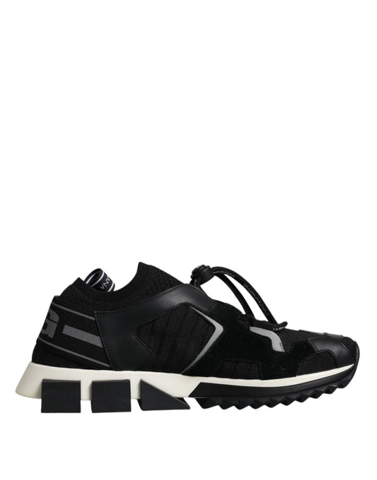 Dolce &amp; Gabbana Sort Hvid Logo Sorrento Herre Sneakers Sko