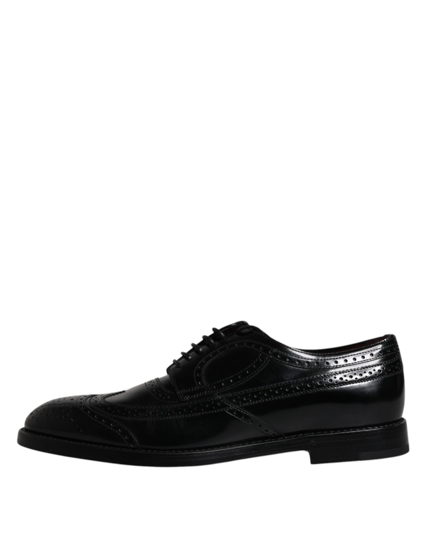 Dolce &amp; Gabbana sort læder Derby Wingtip formelle sko