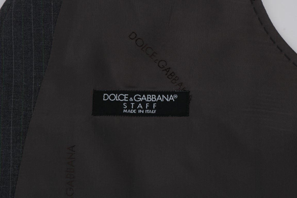 Dolce &amp; Gabbana Elegant stribet grå vest