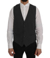 Dolce & Gabbana Elegant gråstribet vest vest