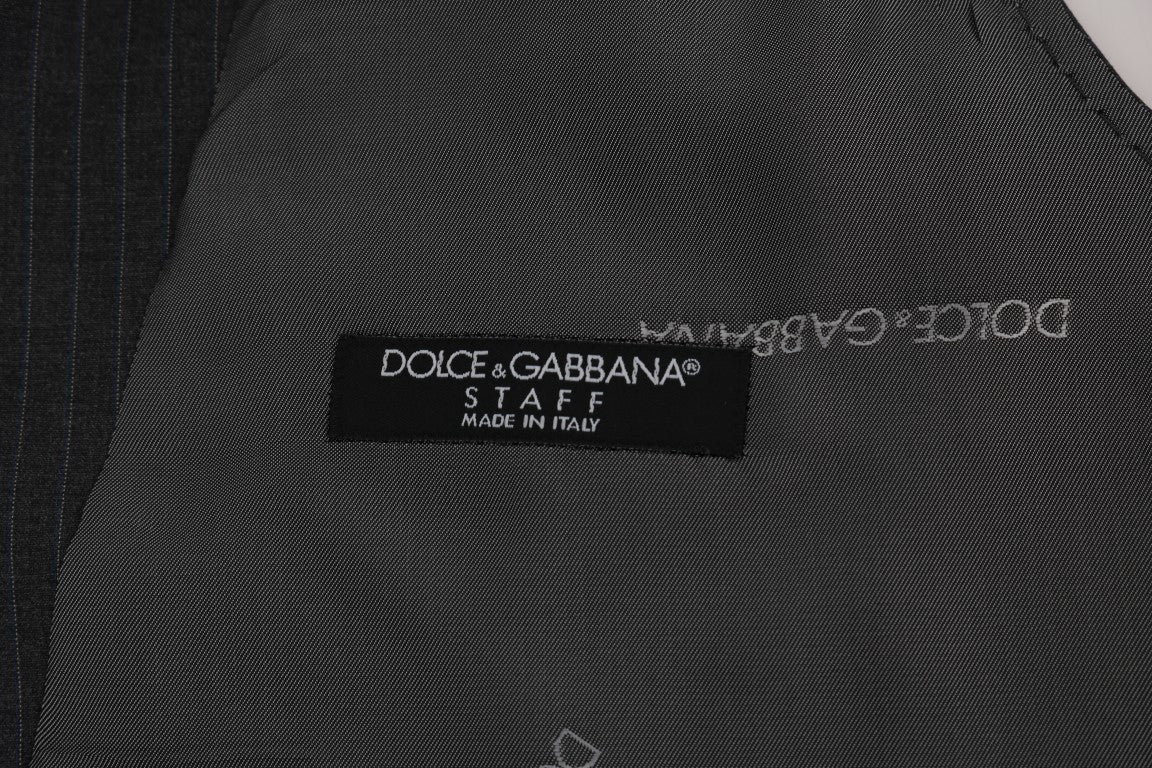 Dolce &amp; Gabbana Elegant gråstribet vest vest