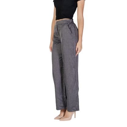 Jacqueline De Yong Grå Polyester Jeans &amp; Bukser