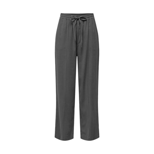 Jacqueline De Yong Grå Viskose Jeans &amp; Bukser