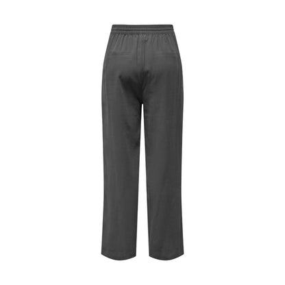 Jacqueline De Yong Grå Viskose Jeans &amp; Bukser