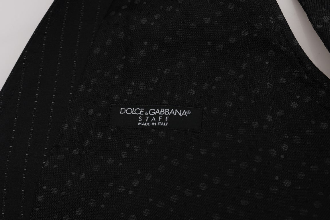 Dolce &amp; Gabbana Elegant gråstribet vest til mænd