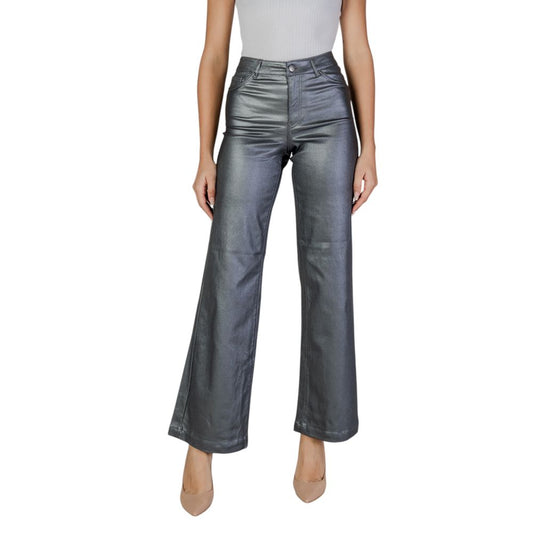 Jacqueline De Yong Sølvfarvede Viskose Jeans &amp; Bukser