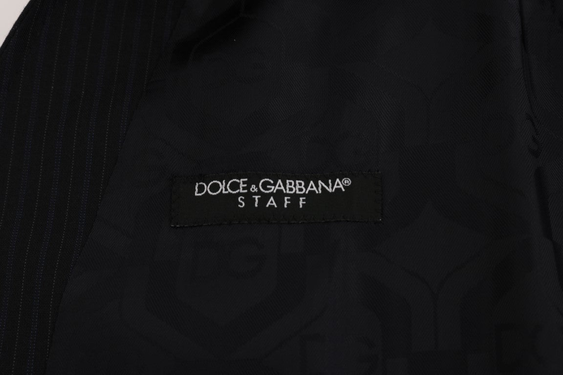 Dolce &amp; Gabbana elegant stribet vest i uldblanding