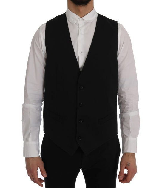 Dolce &amp; Gabbana elegant sort enkeltradet vest