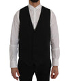 Dolce & Gabbana elegant sort enkeltradet vest