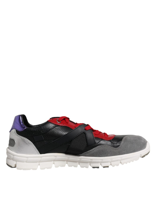 Dolce &amp; Gabbana Multifarvede Læder Ruskind Lave Sneakers Sko