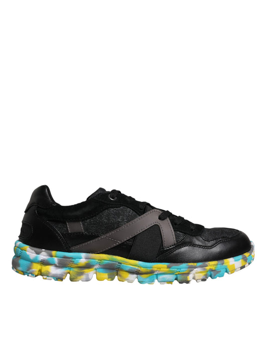 Dolce &amp; Gabbana Sorte Polyester Lave Sneakers Herresko