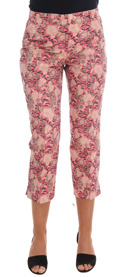 Dolce &amp; Gabbana Elegante Blomsterbrokadebukser