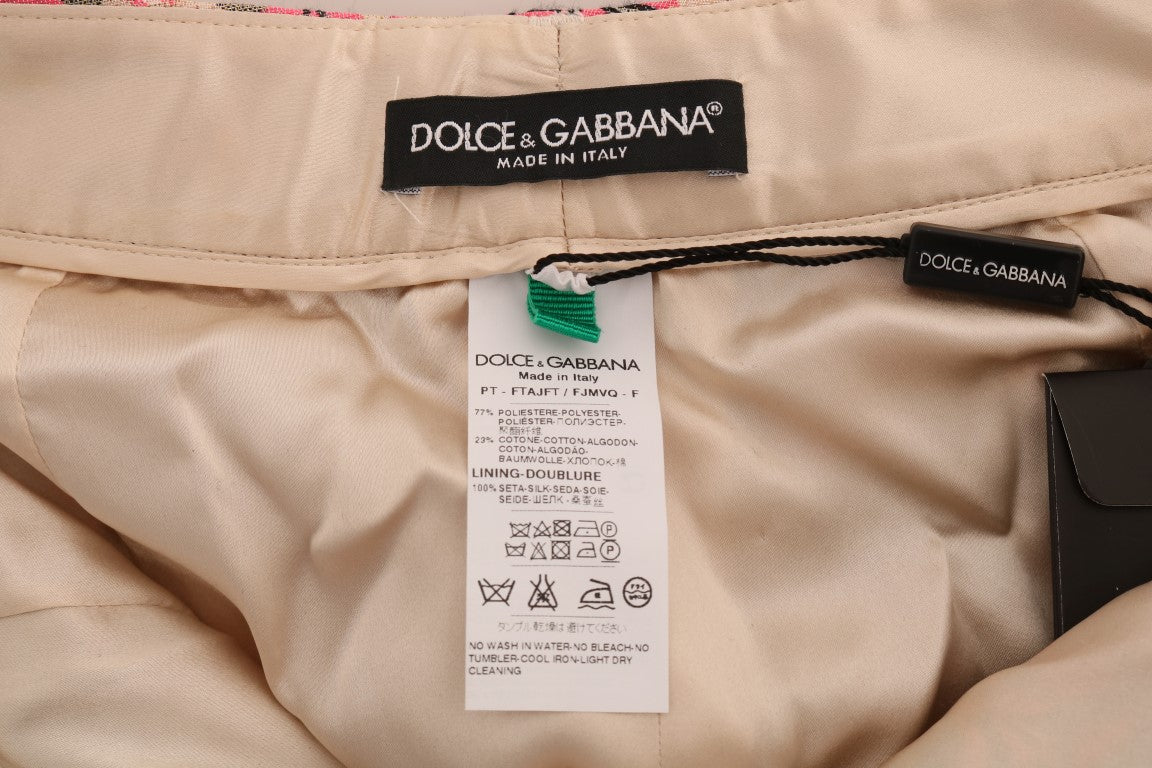Dolce &amp; Gabbana Elegante Blomsterbrokadebukser