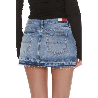 Tommy Hilfiger Jeans Blå Nederdel i Genbrugsbomuld
